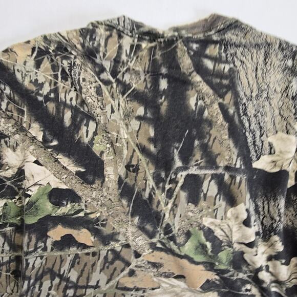 Vintage Mossy Oak Break-Up Camo Long Sleeve Shirt Mens Large Hunting Green Tee - Picture 11 of 13